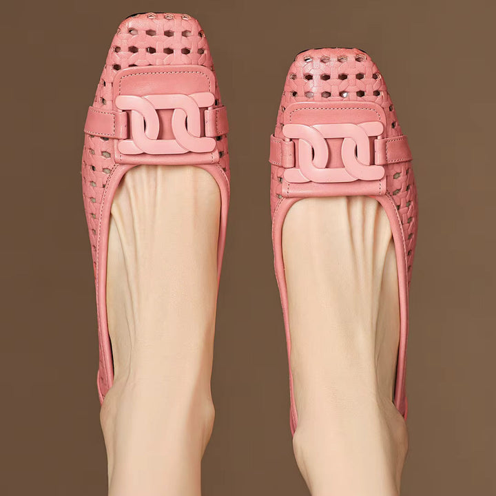 Fiora | Woven Leather Heeled Sandals