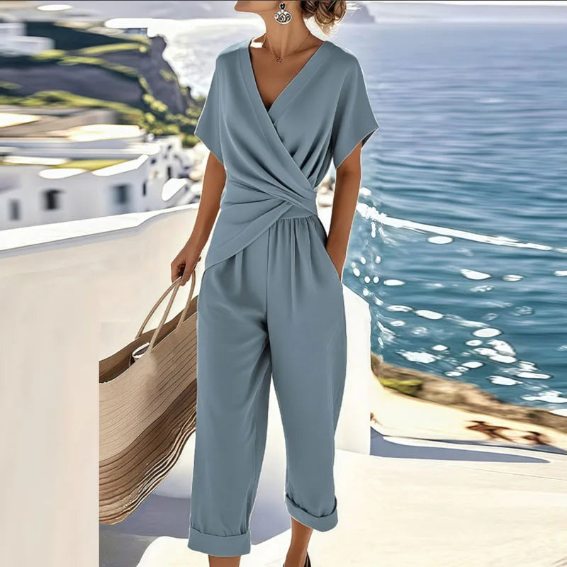 Celeste | Elegant Wrap-Front Two-Piece Set