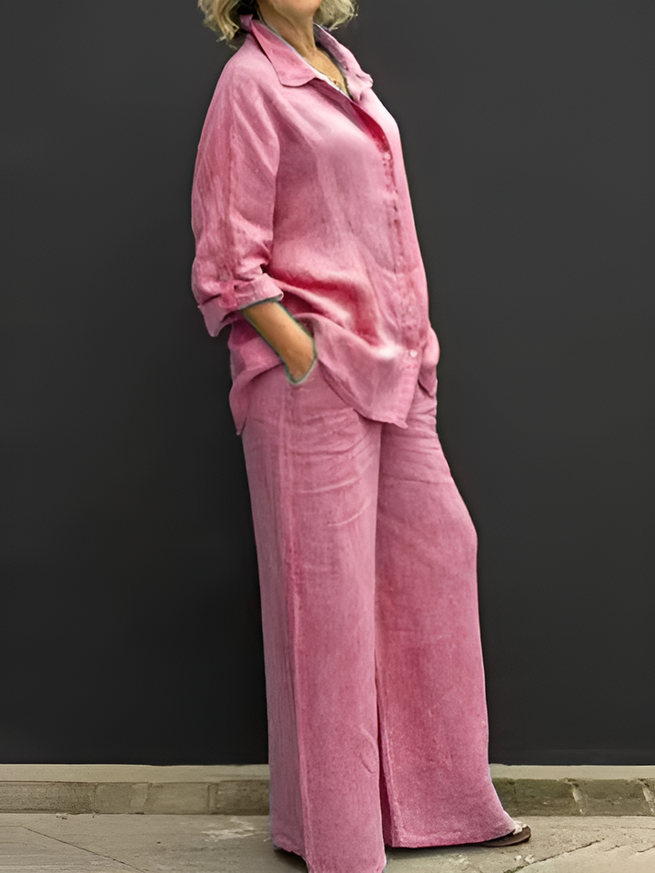 Lara ™ |  Linen Shirt Suit