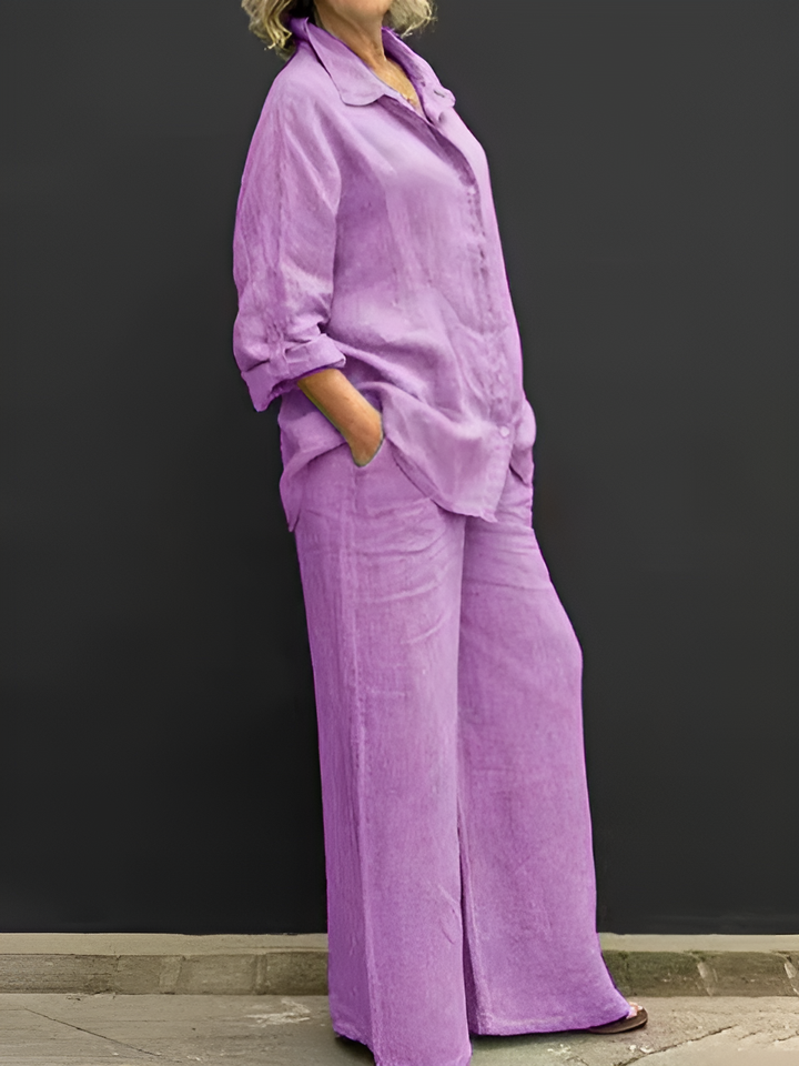 Lara ™ |  Linen Shirt Suit