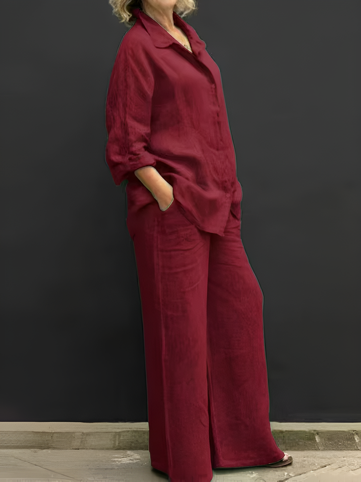 Lara ™ |  Linen Shirt Suit