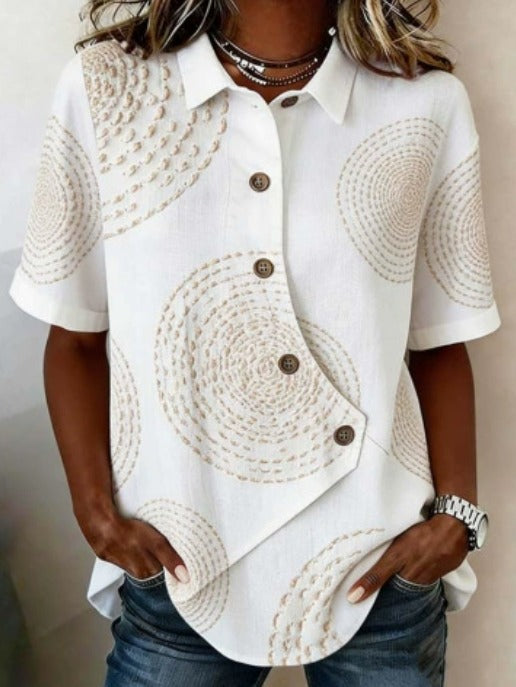 Juliette | Elegant Linen-Blend Blouse