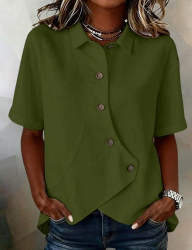 Juliette | Elegant Linen-Blend Blouse