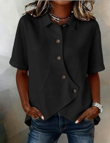 Juliette | Elegant Linen-Blend Blouse