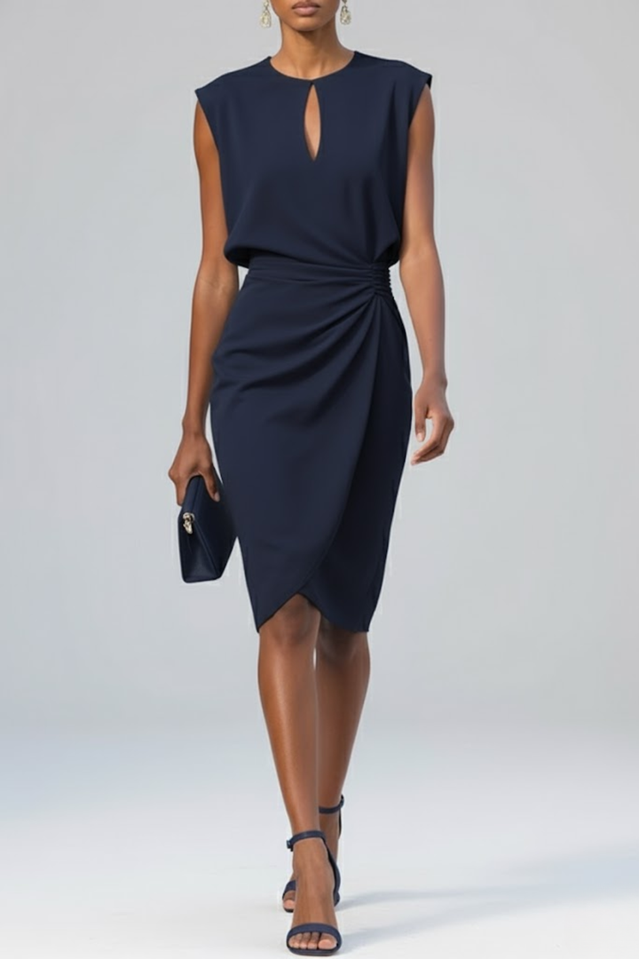 Cosima | Elegant Draped Midi Dress