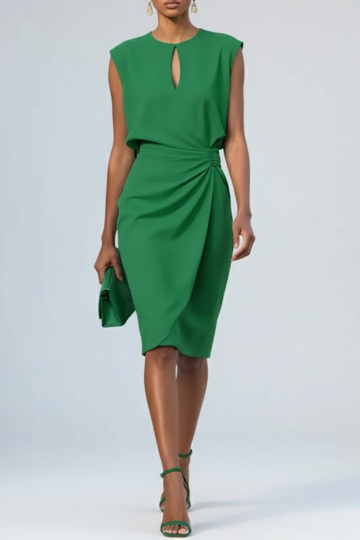 Cosima | Elegant Draped Midi Dress