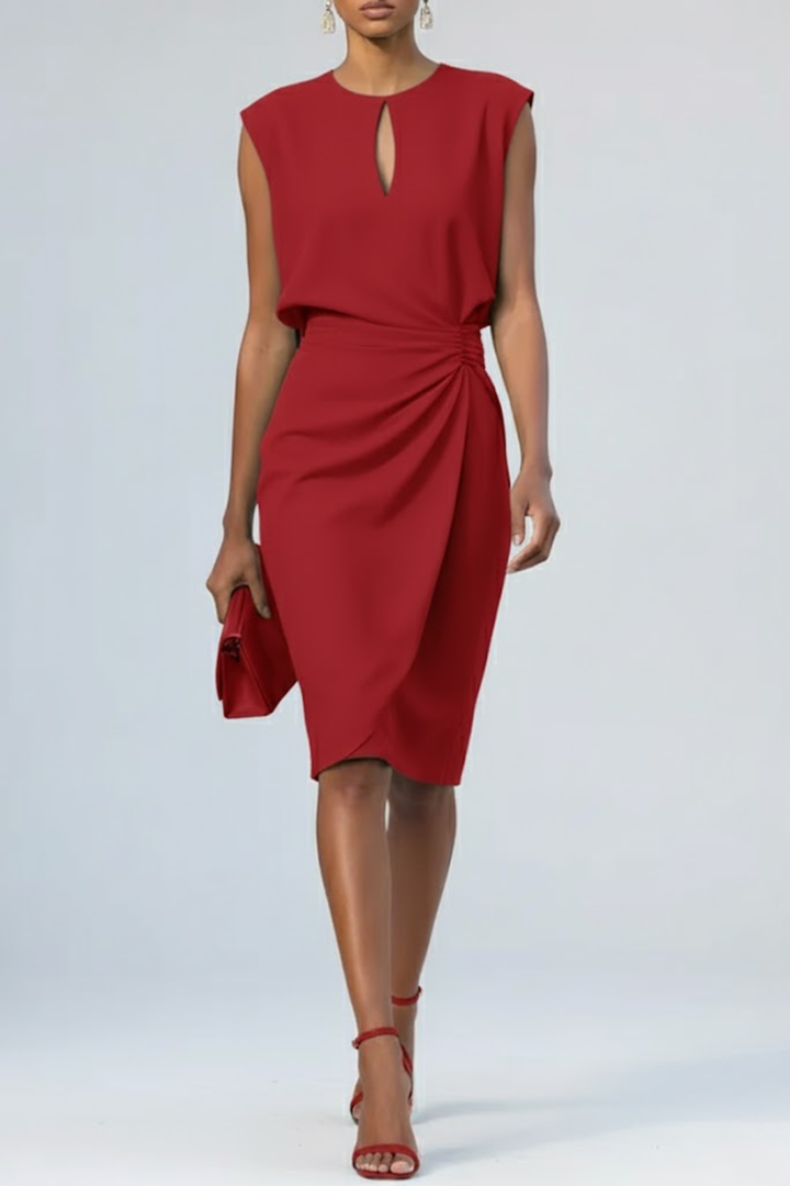 Cosima | Elegant Draped Midi Dress