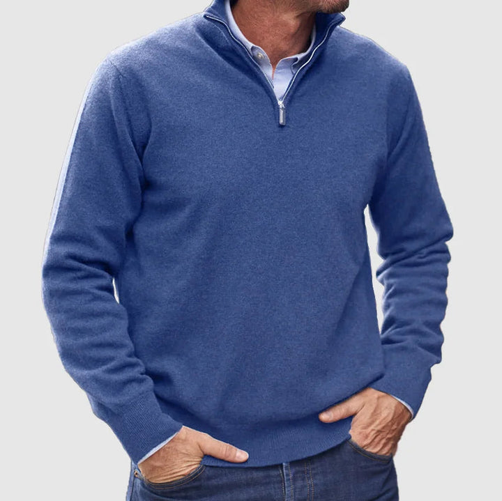 Mitchel - Long Sleeve Zip-Up Sweater