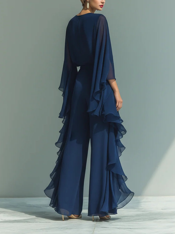 Elowen | Elegant Flared Sleeve Two-Piece Set