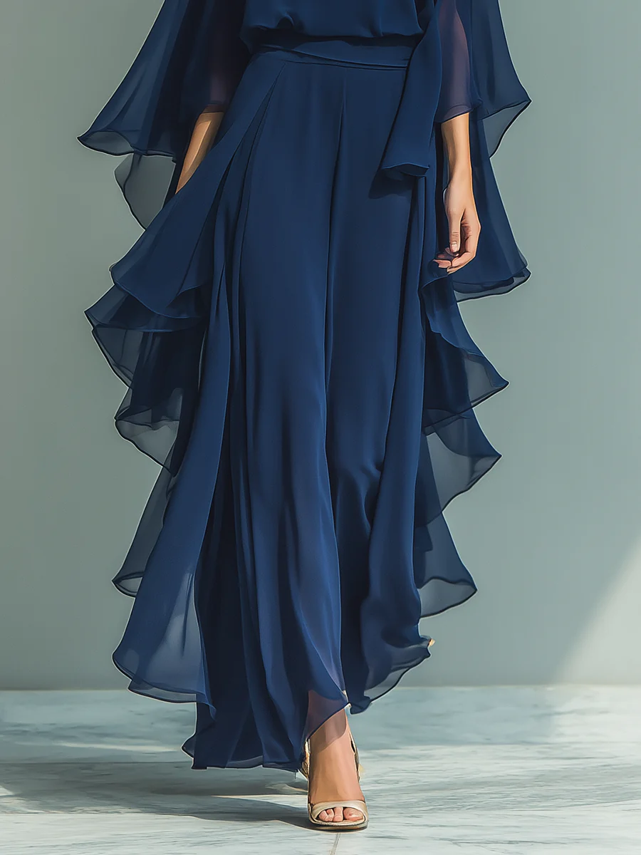 Elowen | Elegant Flared Sleeve Two-Piece Set
