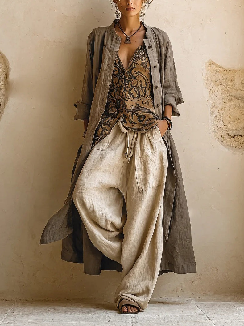 Elira | Relaxed 3-Piece Wide-Leg Co-Ord Set