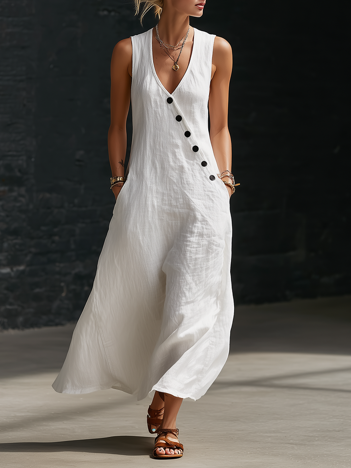 Isla | Elegant Button-Up Dress