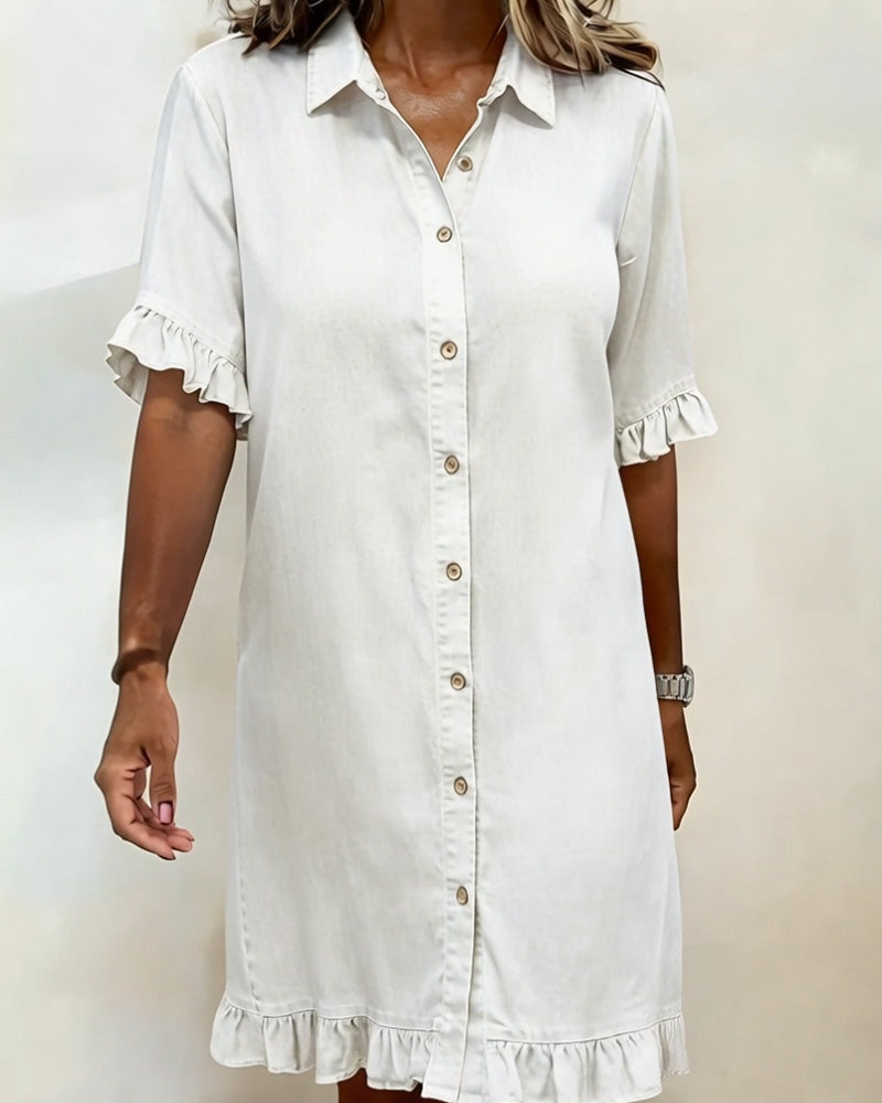 Delphine | Flattering Denim Shirt Dress