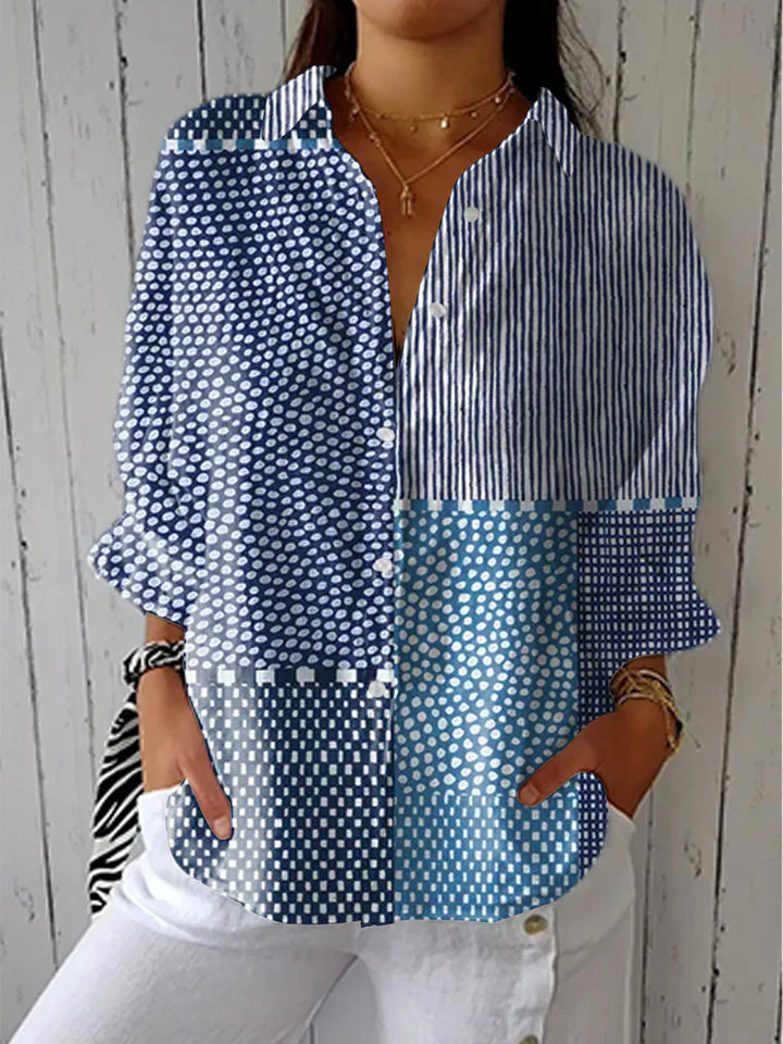 Rosalie | Floral Meadow V-Neck Blouse