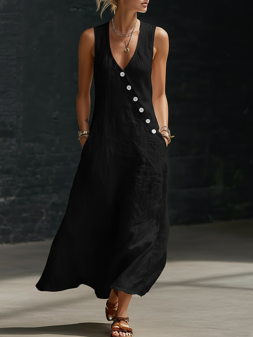 Isla | Elegant Button-Up Dress