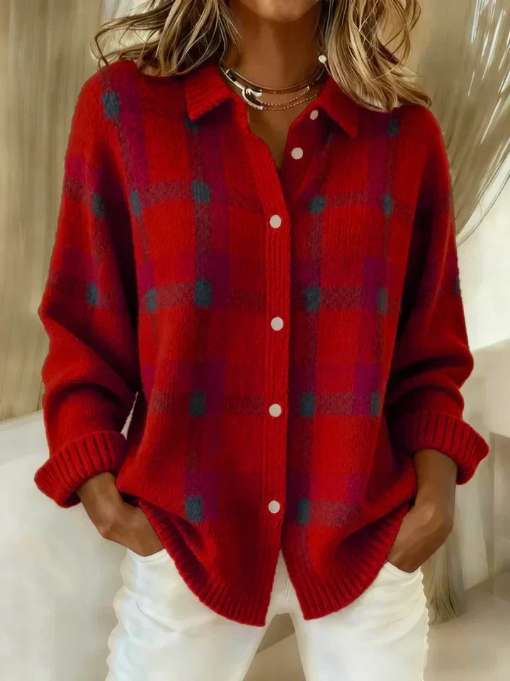 Serena | Soft Check Button Front Shirt