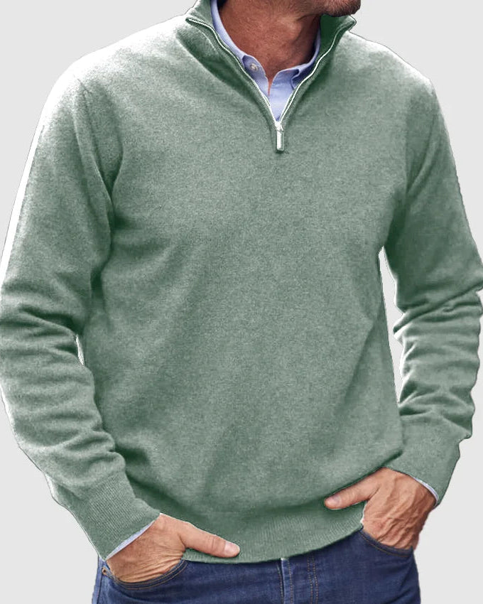 Mitchel - Long Sleeve Zip-Up Sweater