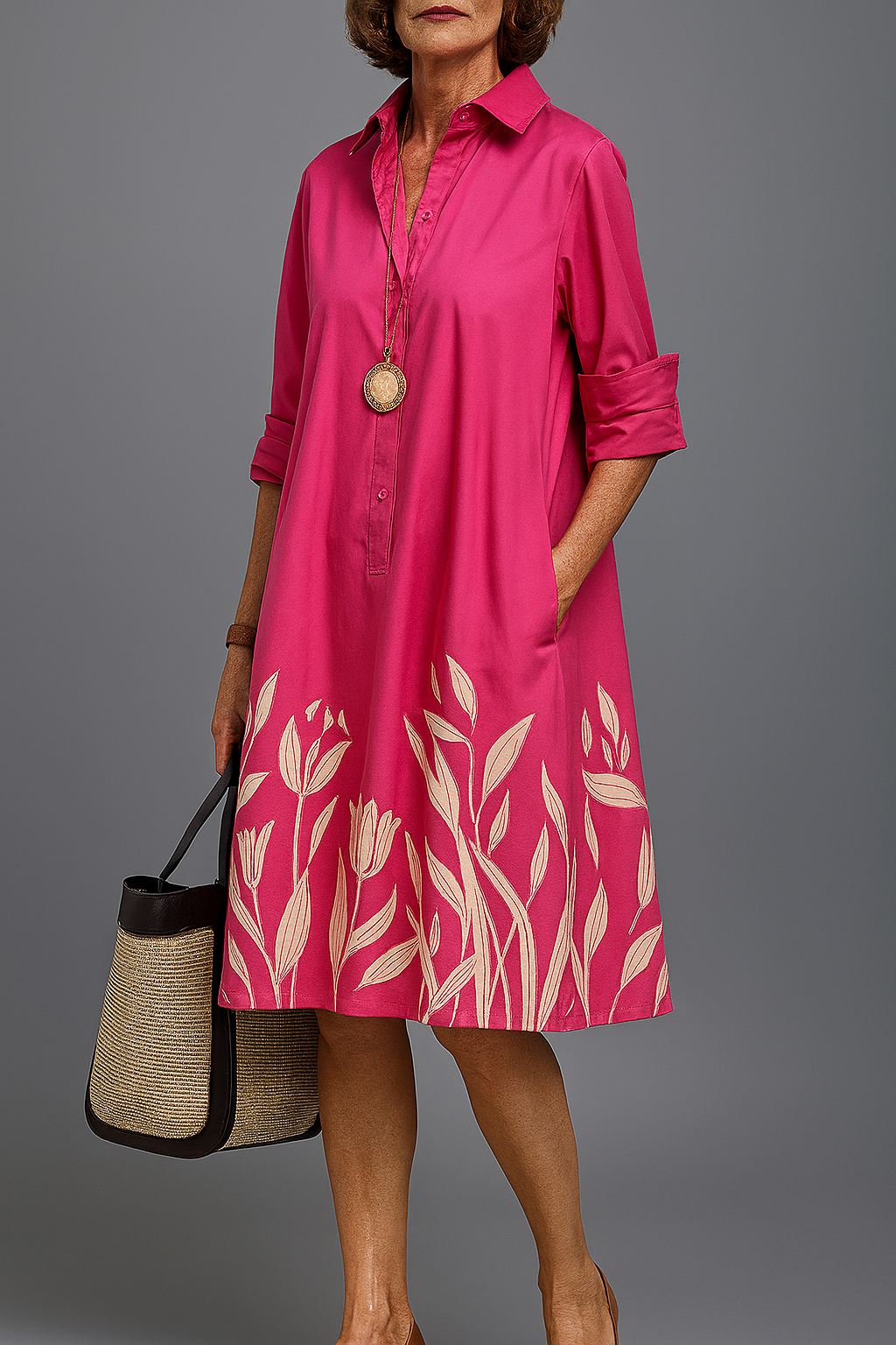Annmarie | Elegant Relaxed Midi Dress