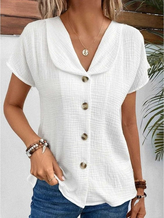 Casia | Elegant Button Blouse