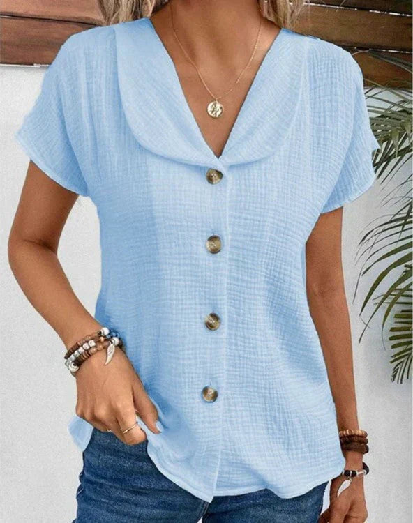 Casia | Elegant Button Blouse