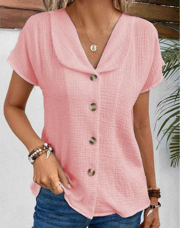Casia | Elegant Button Blouse