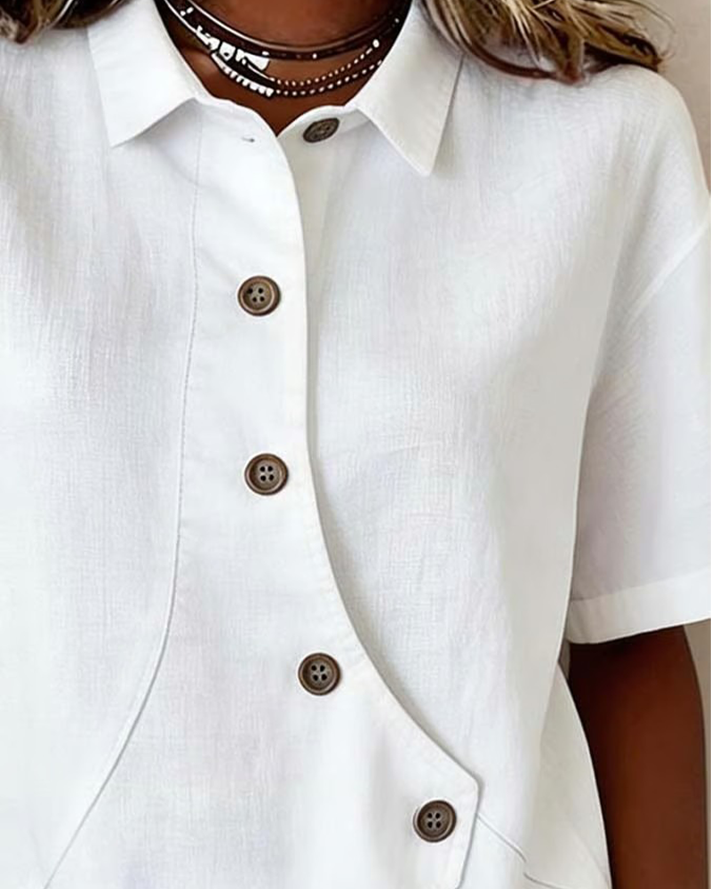 Juliette | Elegant Linen-Blend Blouse