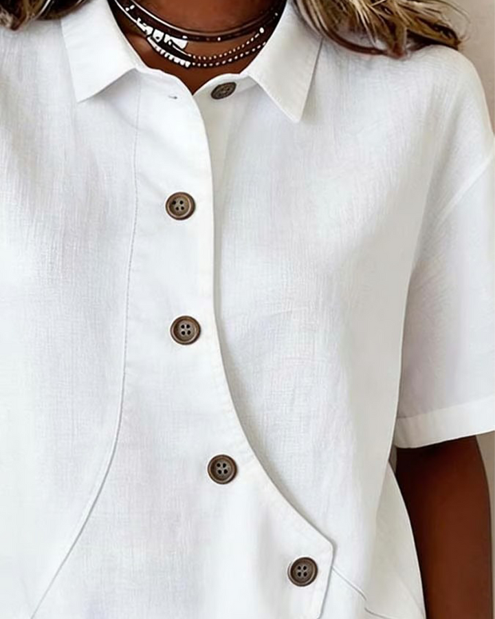 Juliette | Elegant Linen-Blend Blouse