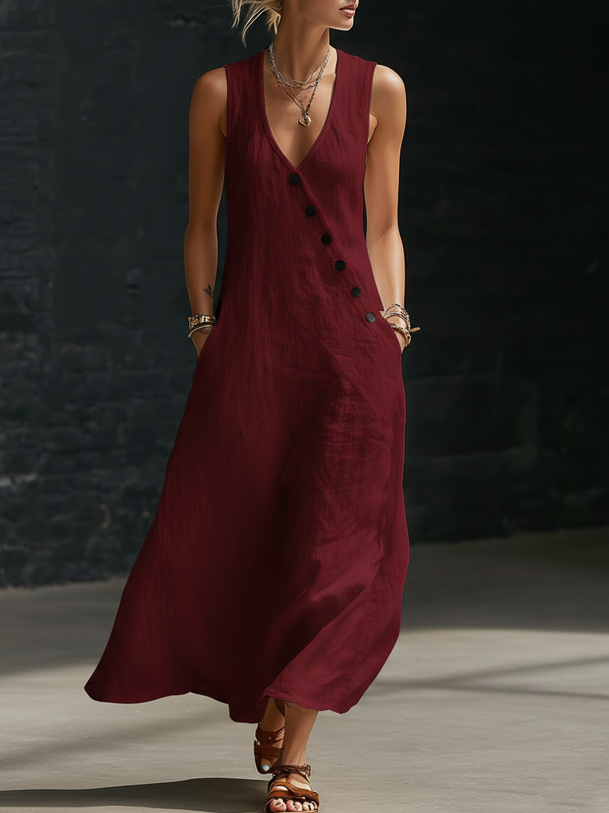 Isla | Elegant Button-Up Dress