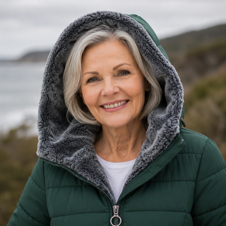Clara | Quilted A-Line Winter Coat with Faux Fur Lining