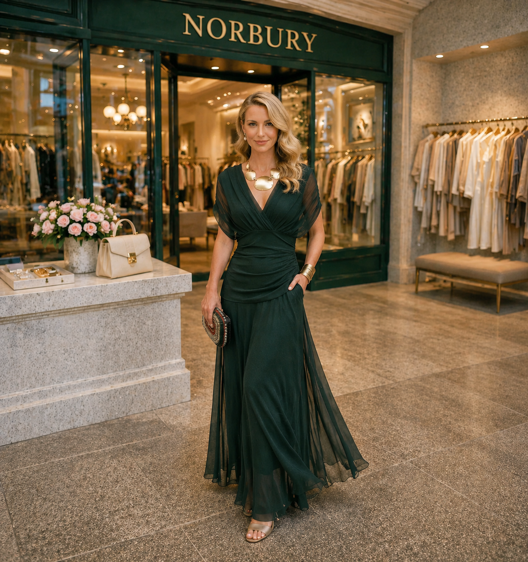 Isla | Flattering V-Neck Maxi Dress