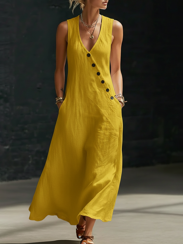 Isla | Elegant Button-Up Dress