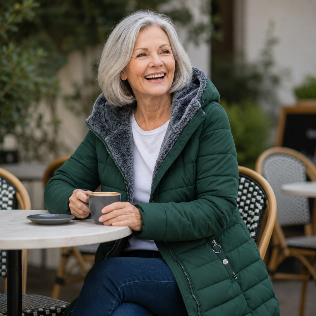 Clara | Quilted A-Line Winter Coat with Faux Fur Lining