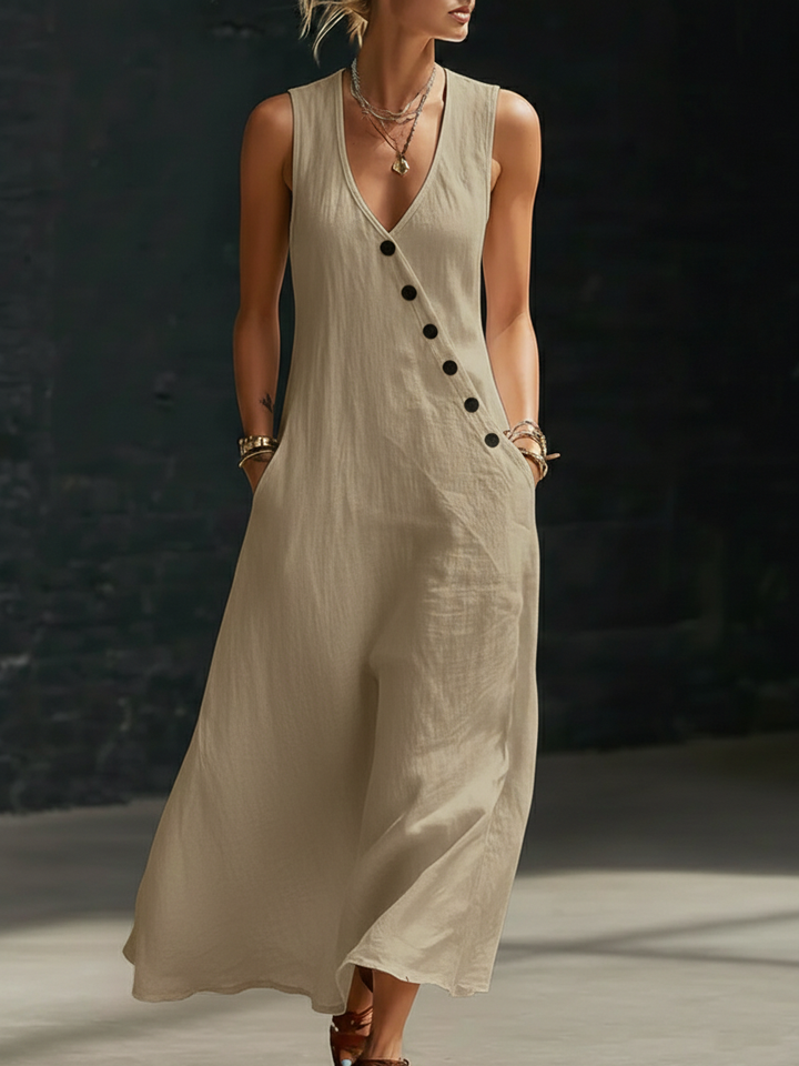 Isla | Elegant Button-Up Dress