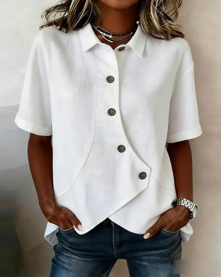 Juliette | Elegant Linen-Blend Blouse