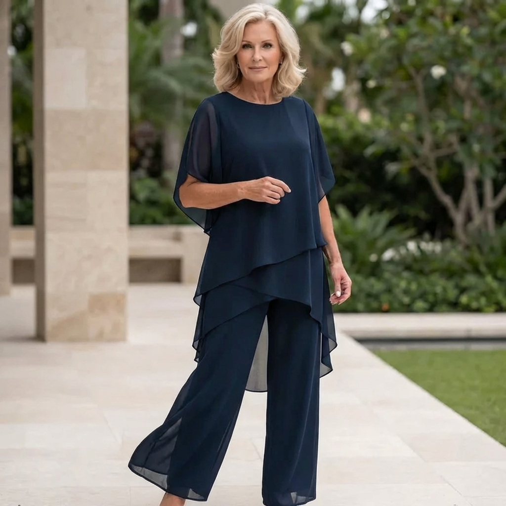 Vivienne | Elegant Draped Two-Piece Set