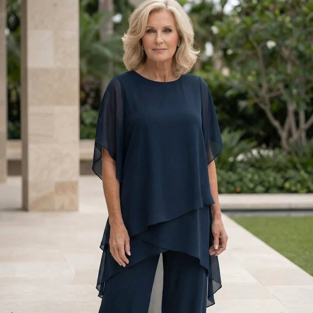 Vivienne | Elegant Draped Two-Piece Set