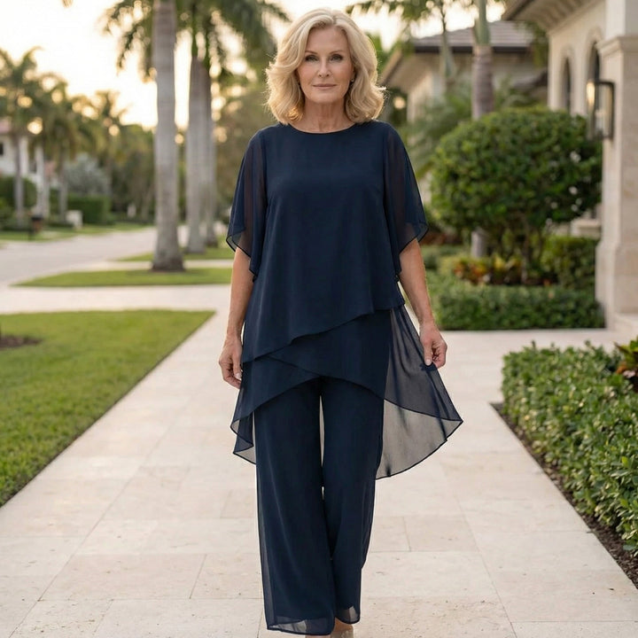 Vivienne | Elegant Draped Two-Piece Set