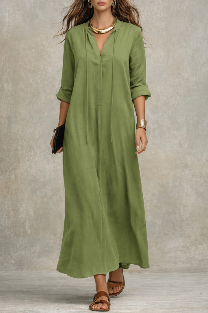 Sage | Elegant A-Line Maxi Dress