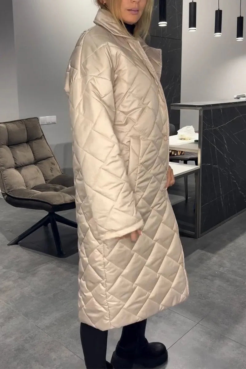 Serena™ | Reversible Quilted Coat with Leopard Print Lining