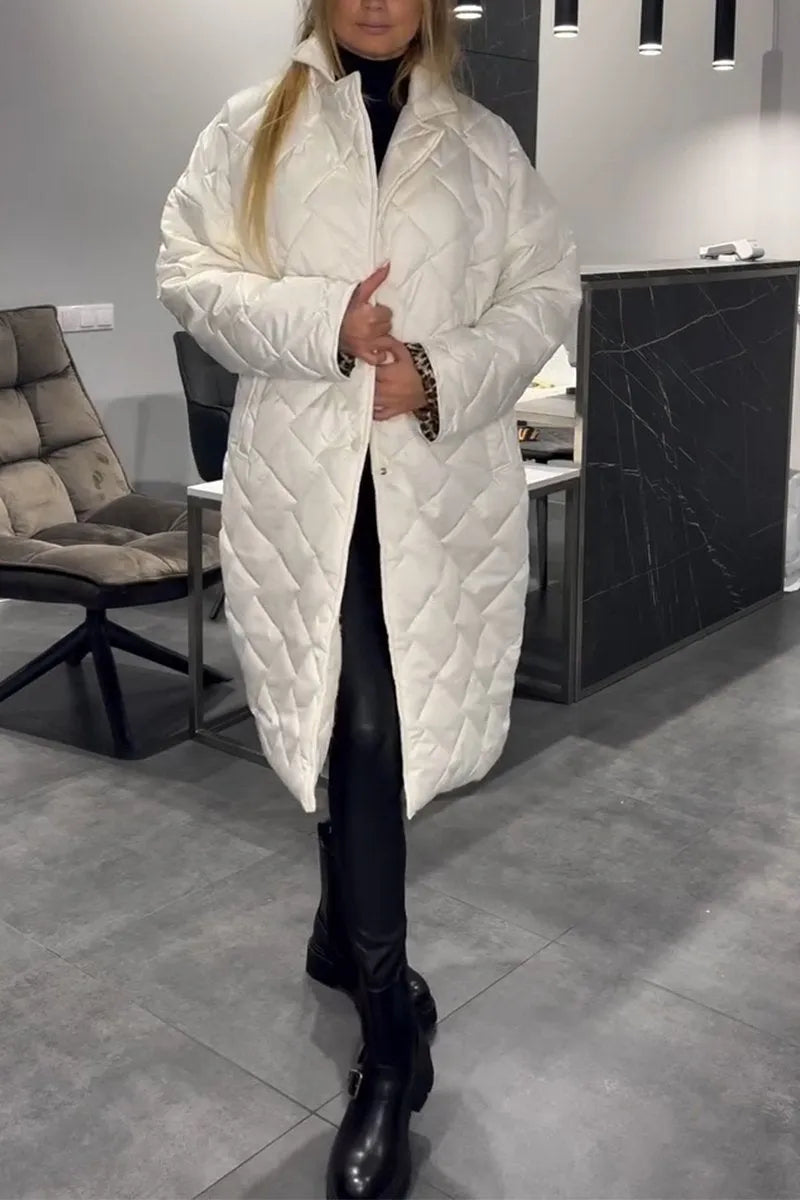 Serena™ | Reversible Quilted Coat with Leopard Print Lining
