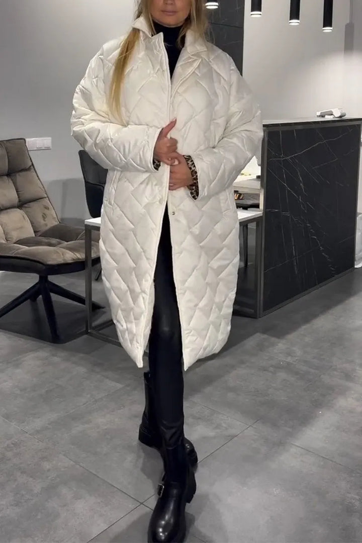 Serena™ | Reversible Quilted Coat with Leopard Print Lining