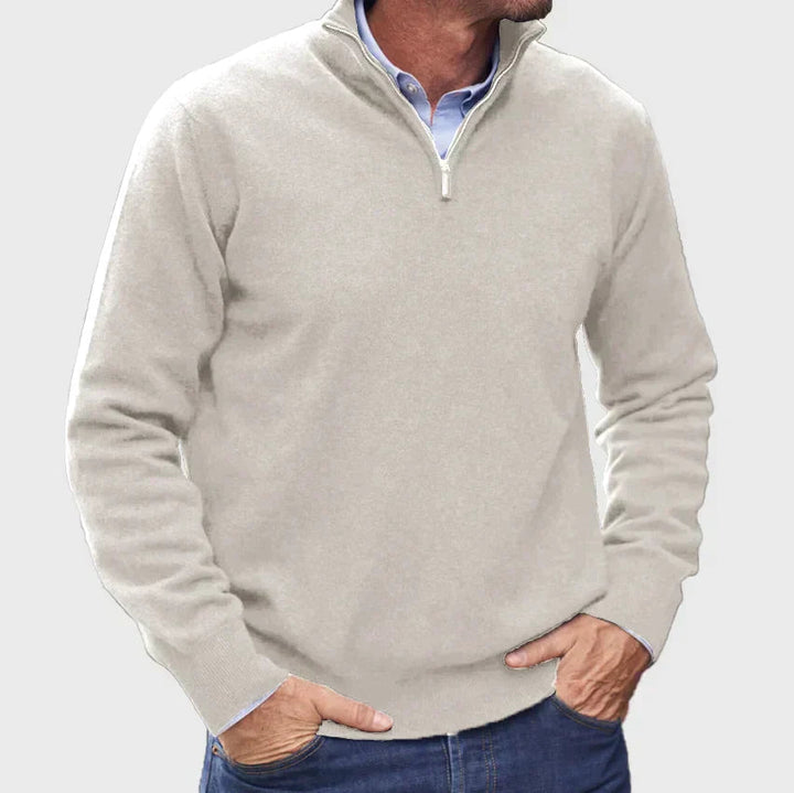Mitchel - Long Sleeve Zip-Up Sweater
