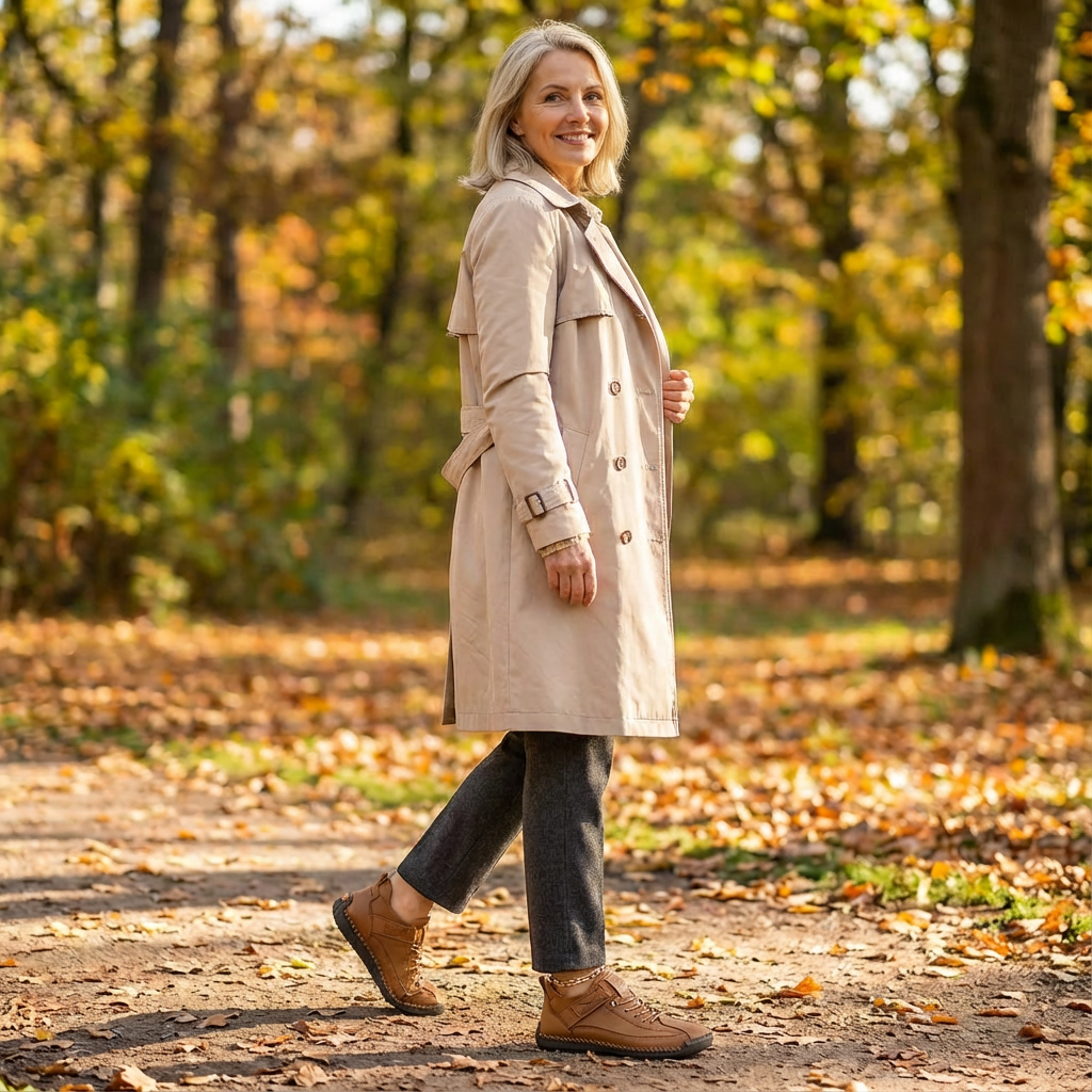 Gwyneth - Orthopaedic Comfort Leather Trainers