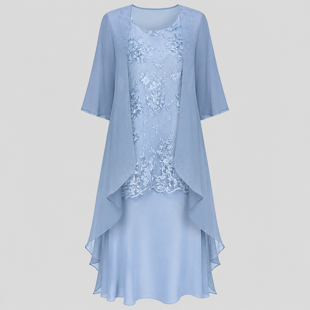 Aurelie | Elegant Chiffon Two-Piece Dress