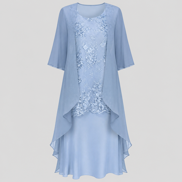Aurelie | Elegant Chiffon Two-Piece Dress