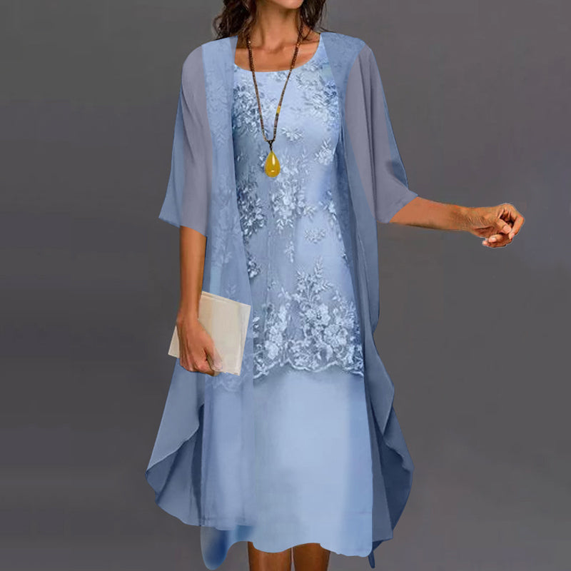 Aurelie | Elegant Chiffon Two-Piece Dress