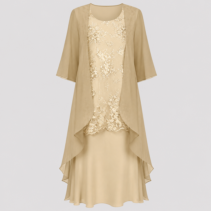 Aurelie | Elegant Chiffon Two-Piece Dress
