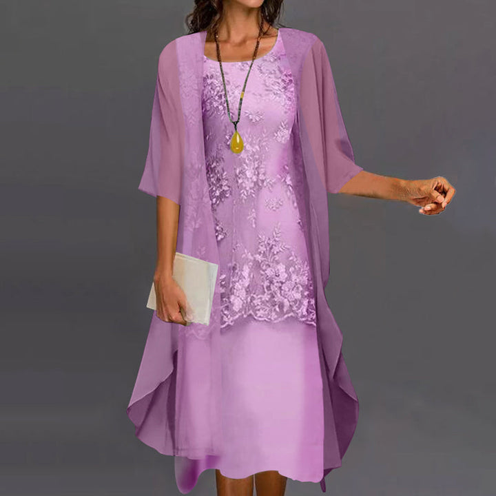 Aurelie | Elegant Chiffon Two-Piece Dress