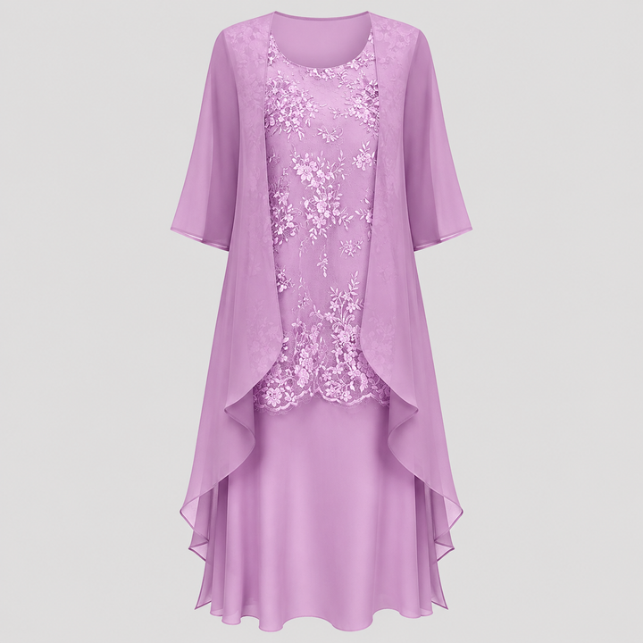 Aurelie | Elegant Chiffon Two-Piece Dress