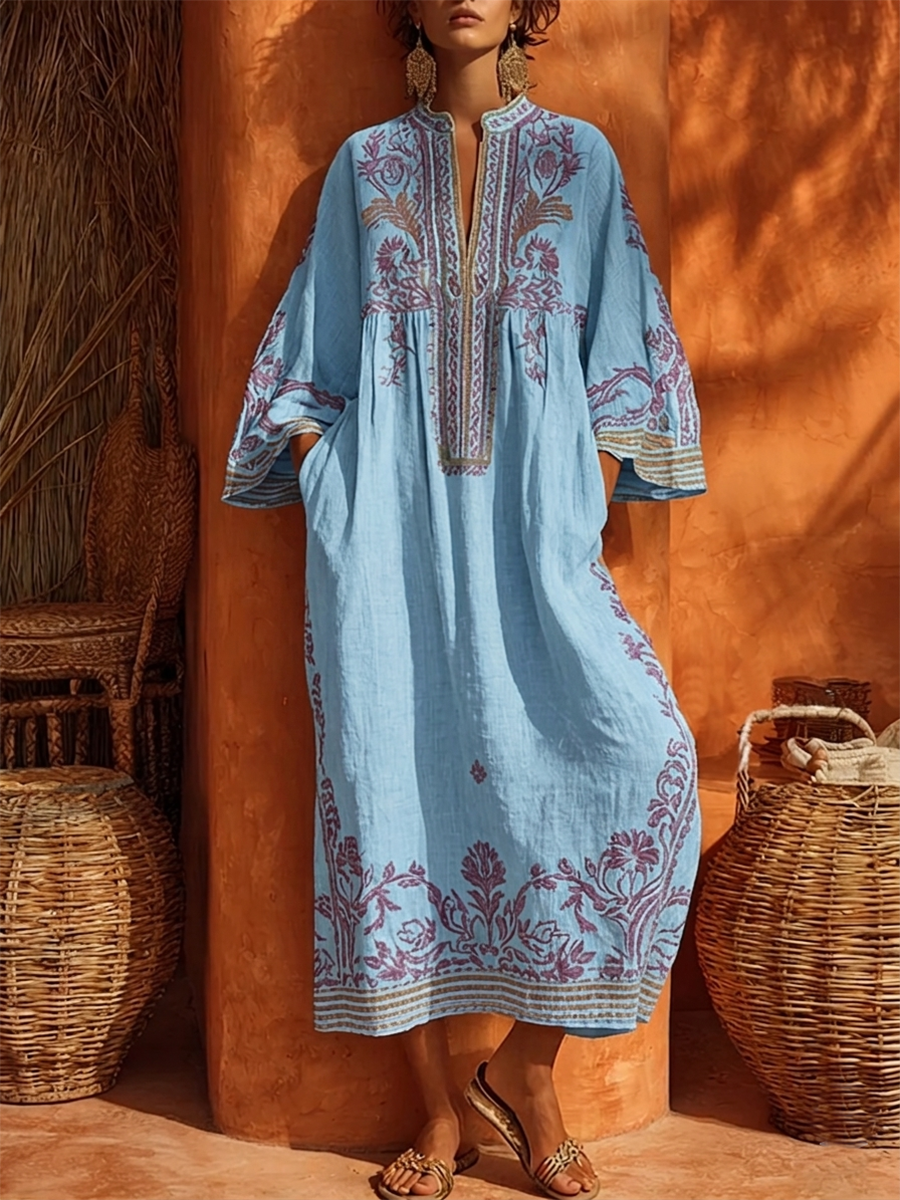 Amara | Bohemian Floral Flow Maxi Dress